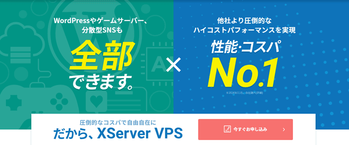 画像:XServer VPSの概要