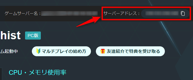 画像：『XServer GAMEs』IPアドレス
